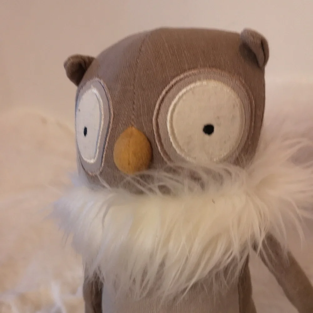 Jellycat Skandoodle Owl Plush Soft Toy Gray White Bird - Picture 2 of 6